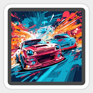 A Thrilling Race Sticker